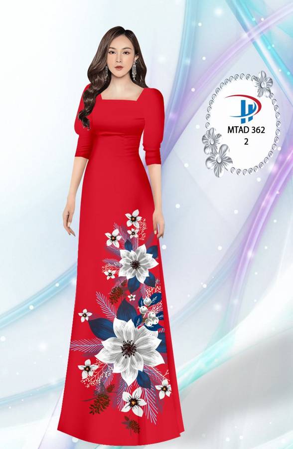 Vải Áo Dài Hoa In 3D AD MTAD362 17